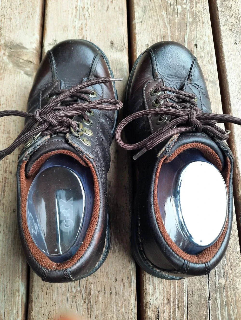 Vintage 90s/Y2K GBX Cruiser Brown Leather Steel Toe Lace-up Lug Oxford Size 10